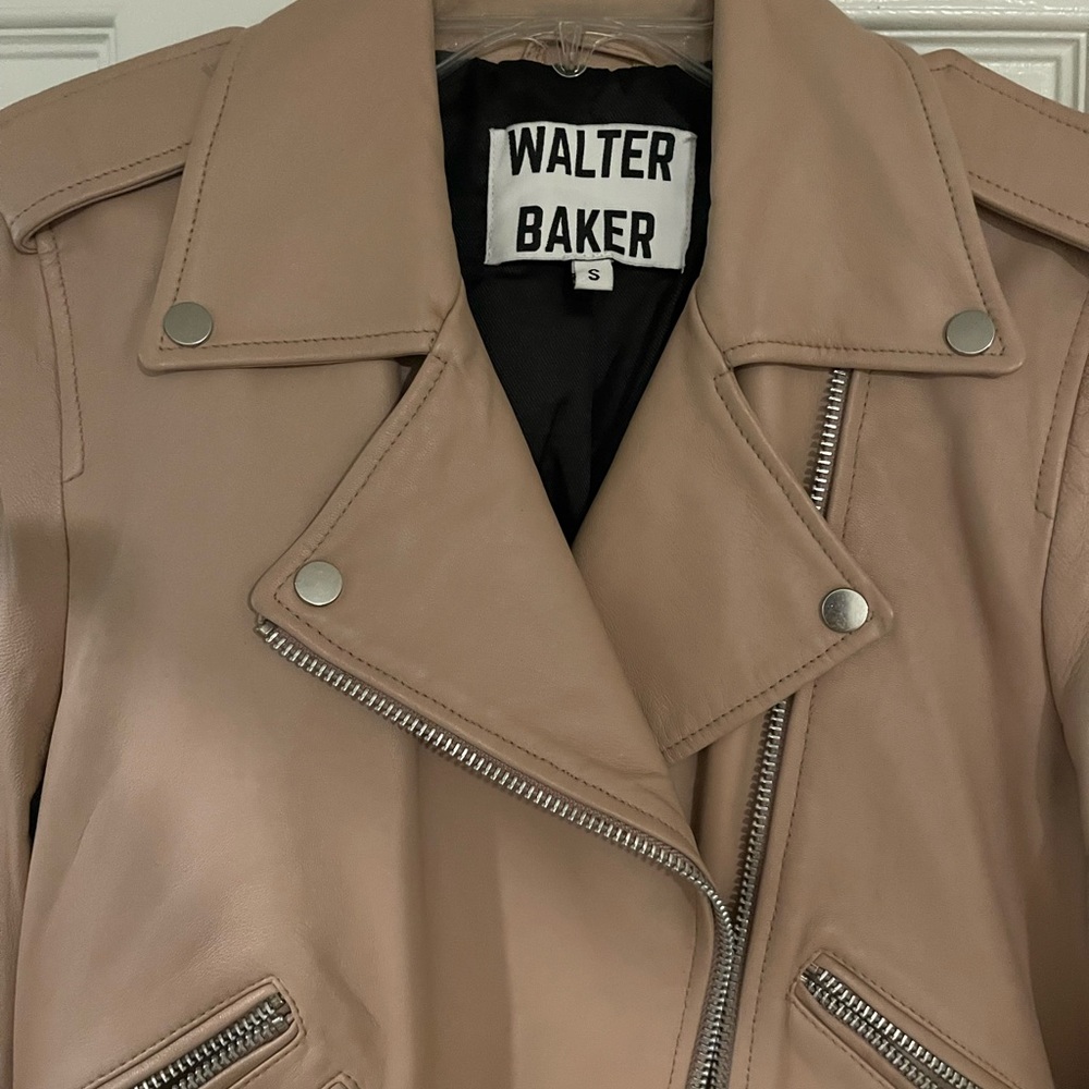 WALTER BAKER Allison Leather Moto Jacket